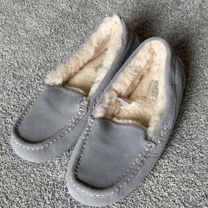 UGG Gray Moccasin Slippers